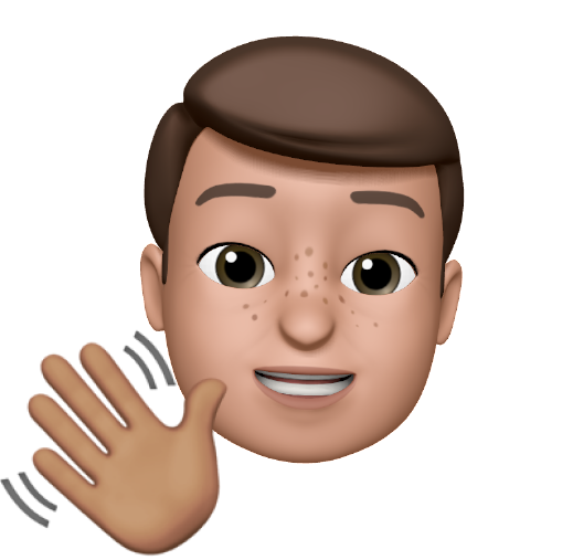 Illustrated portrait of Carlos waving